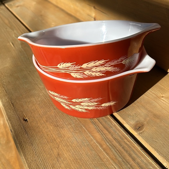 1L & 500ml Vintage Autumn Harvest Wheat Pyrex - Picture 7 of 10